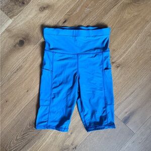 Loudemiss Blue High-Waisted Athletic Biker Swim Shorts S